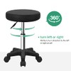 FURWOO Round Rolling Stool Height Adjustable Stool with Wheels for