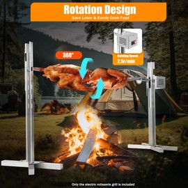 Electric Bbq Grill Rotisserie, Outdoor Picnic Cooker Pig Lamb Grill with 360° Rotation Design, 88.18lbs Capacity Heavy Duty Spit Roaster for Grilling Food, Camping, Birthday Parties