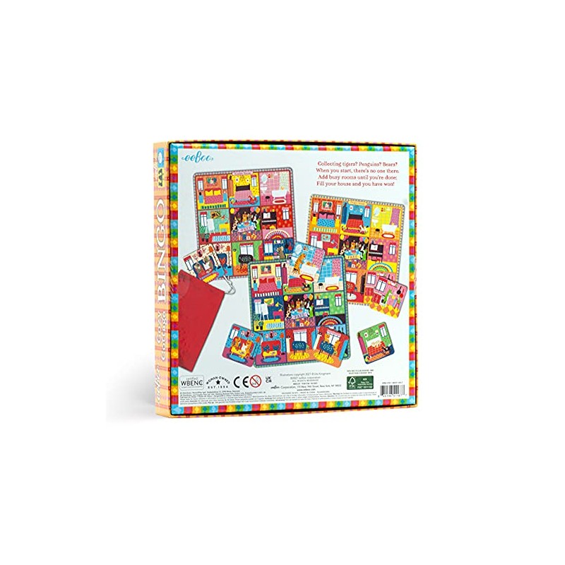 eeBoo Cozy Cottage Bingo,Multi,1 ea