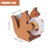 Toddmomy Squirrel Tape Dispenser Desktop Wooden Washi Tape Dispenser with