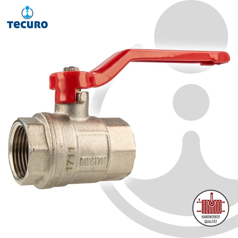 tecuro Ball Valve, Internal Thread on Both Sides Rp 1