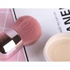 Brochas De Maquillaje Kabuki Para Base Con Esponja Color Rosa