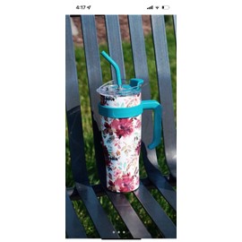hydraflow capri 40 oz tumbler with handle and straw
