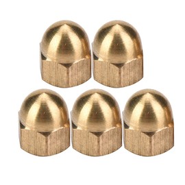 Dome Cap Nut ,Acorn Hex Nut Acorn Dome Cap Nuts Acorn Hex Cap Nut Brass Acorn Nut Kit Dome Head Cap Hex Nuts Set Vehicle Fasteners M3-M12 for Bolts Screws (M5 20PCS)