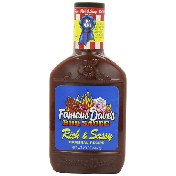 Famous Dave's BBQ Sauce, Rich & Sassy, 20 Ounce, Original Barbecue Recipe