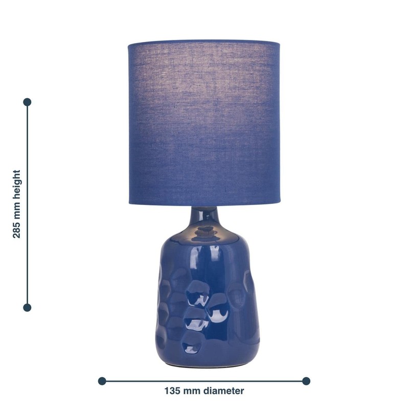 Set of 2 Dimple - Navy Blue Ceramic 29cm Table