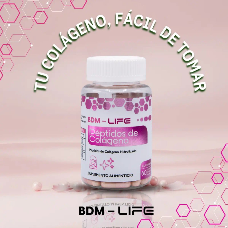 Colágeno Hidrolizado Sabor Bdm Lab 180 Cápsulas Libre Gluten