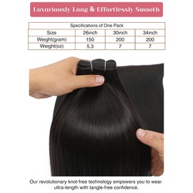 30 Inch Dark Brown Hair Extensions Sew in 200g Long Quick Weave Hair Brown Bundles Synthetic Weft