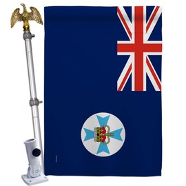 Americana Home & Garden States of Australia Queensland House Flag-Eagle Set Regional Territory Tony Couch Sydney Oceania Country Particular Area Banner Small Garden Yard Gift Double-Sided, Made In USA