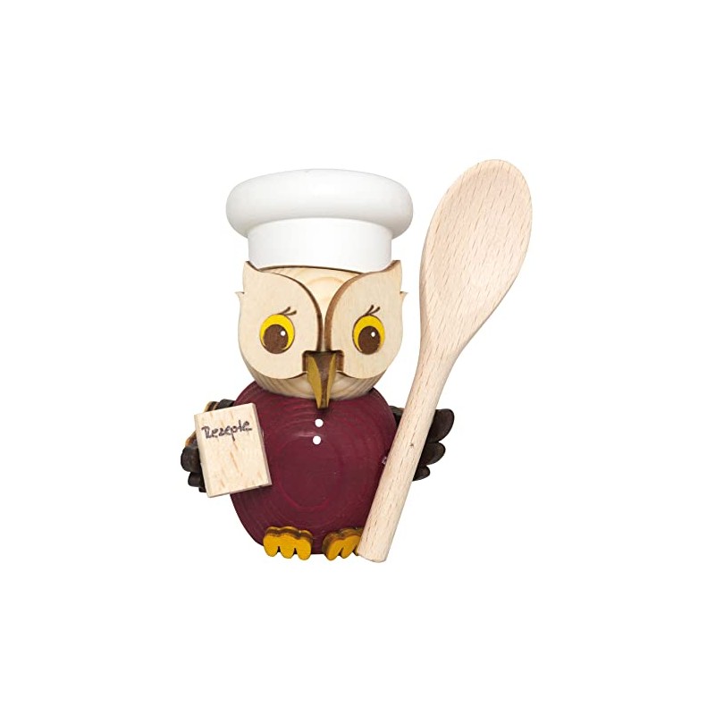 Kuhnert - Decoration / Wooden Figurine - Mini Owl Chef