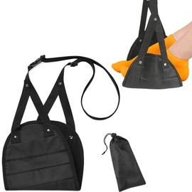 ENVR Hamaca de pie de avión,Hamaca de Oficina,Hamaca de pie de Computadora, Reposapiés de Avión, Hamaca de pie de Avión Ajustable, Accesorios para Viaje en Avion portátiles