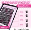 Lash Clusters, CALAILIS Cluster Lashes 168Pcs D Curl Eyelash Clusters