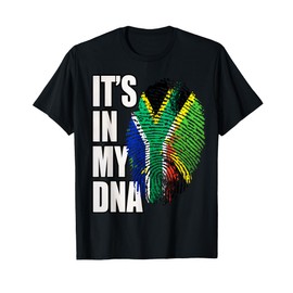 Jamaican and South African Mix Heritage Flag DNA T-Shirt