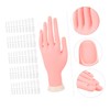 PACKOVE Silicone Nail Art Practice Hand Model Nail Tips Bendable