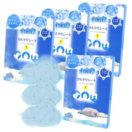 Cool Sheet, Cooling Sheet, 6 Sheets x 4 Boxes (2 Bags x 3 Bags), Citrus Bubbles Scent, Pure Soap Scent, Back of Neck, Shoulders, Calves, Cooling, Approx. 4 Hours, Disposable Seal, Perfect as a Gift