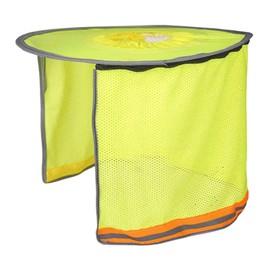 MagiDeal Hard Hat Visor Full Brim Mesh Shade Breathable Accessories Hard Hat Neck Shade Neck Shade Cover, Yellow