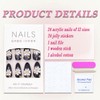 Press on Nails Medium Almond MABKJLF Embossed Fake Nails Cute