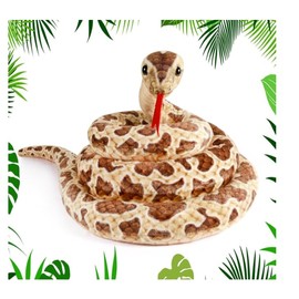 DAWRIS 200cm Plüsch Schlange für Kinder, Realistische Python Kuscheltier Große Schlange Stofftier, Witzige Plüschtiere Spielzeug Schlanges, Kuschelschlange, Snake Prank Requisiten