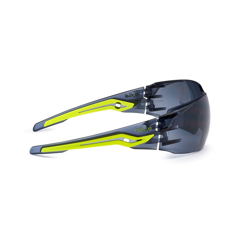 Bollé Safety SILEXPSF, Silex Safety Glasses Anti-Scratch/Anti-Fog, Black Translucent Yellow