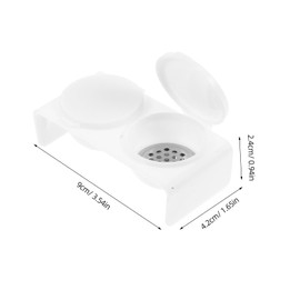 Ipetboom Double Cup Nail Dappen Dish Manicure Soaking Bowl for Acrylic Nails Lid for Soaking Dappen Dish for Monomer