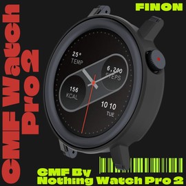 FINON CMF By Nothing Watch Pro 2 Case, Bumper Case, Lightweight, Easy On/Off, Simple, Simple Packaging (Black)