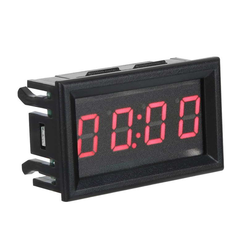 LED Electronic Digital Luminous Car Watch Clock Accessory Decoration (Red)