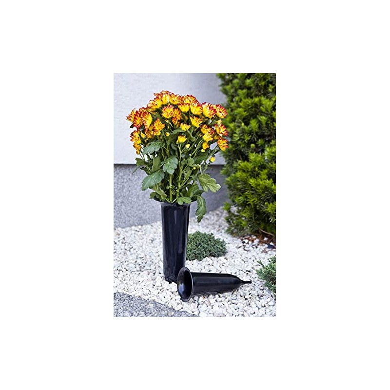 Tymar Grave Vase, Pack of 2, Cemetery Vase with Ground
