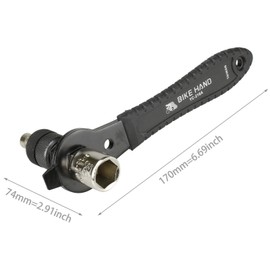 BIKE HAND - Extractor de manivela para bielas cuadradas con Rosca cónica – Herramienta de extracción de Brazo de manivela para Bicicleta