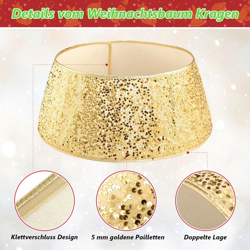 LIHAO Christmas Tree Skirt 60 cm Christmas Tree Stand Cover