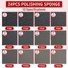 Pack of 24 Sanding Sponges, 180-3000 Grit Hand Sanding Blocks,