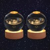 Cokiyaya Night Light Ball with 3D Crystal, 2 Set, Solar