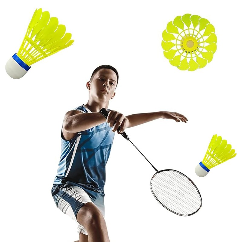 WEZCHUGHAOL 12 Pack Nylon Badminton Shuttlecocks - High Durability Aeroplane