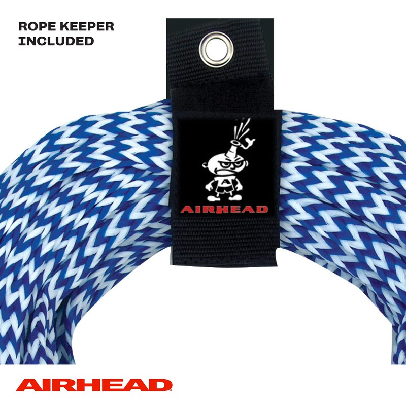 Airhead Water Ski Rope, Tractor-Grip Handle,Blue and White, 1 Section,
