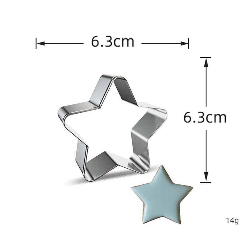 ccHuDE 3 Pcs Star Moon Cloud Cookie Cutters Stainless Steel