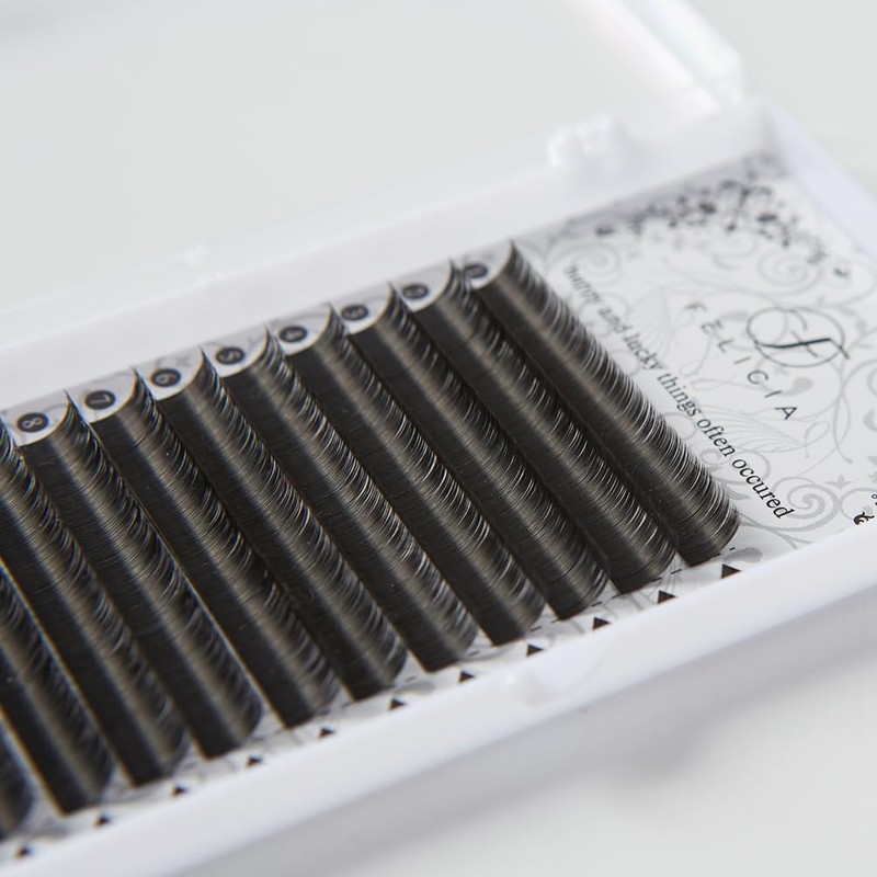 FELICIA フラットラッシュ マットまつげエクステ 極柔らか シングル マツエク アイラッシュ Cカール 0.2太さ 8mm