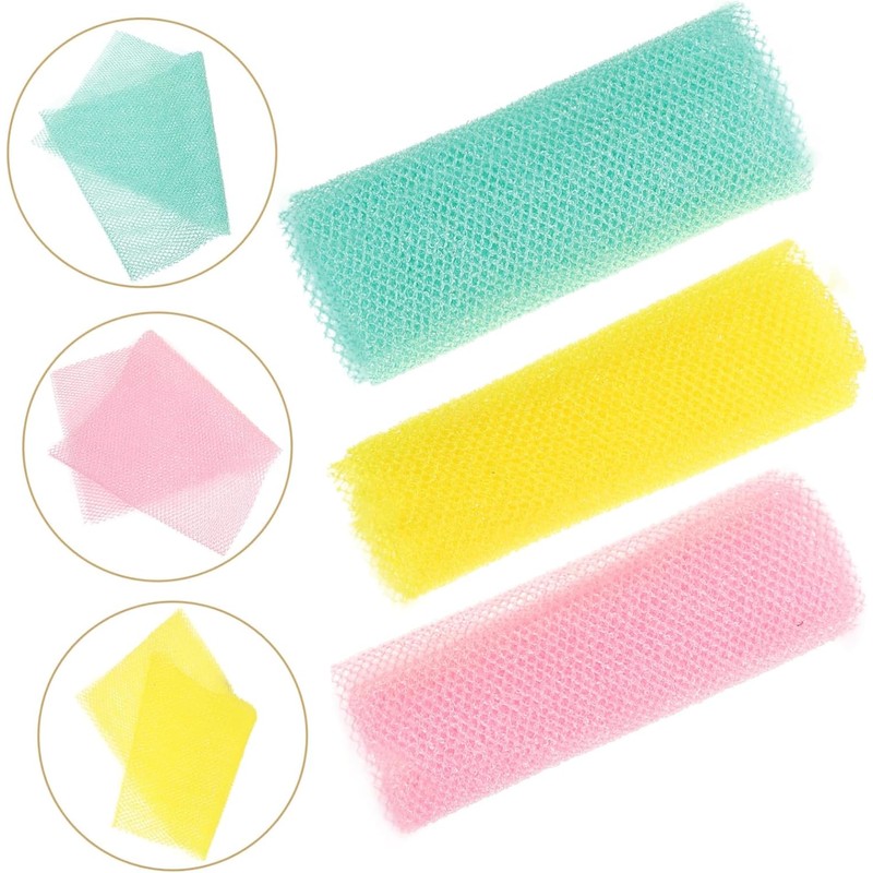 Tira Exfoliante Larga MERRYHAPY Red de Baño 3 Piezas para