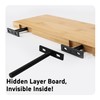 AUXBC 4Pcs 5 Inch Black Floating Shelf Brackets, Heavy Duty