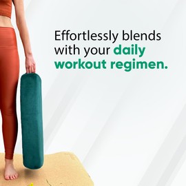 Gurus Yoga Bolster Pillow - Super Soft, Lightweight & Firm Support with our Yoga Bolster for Restorative Yoga - Easy to Carry Yoga Bolster with Carrying Handles - Rectangular Yoga Pillow with Machine