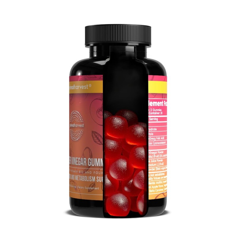 Primal Harvest ACV Gummies, 60 Sugar Free Apple Cider Gummies