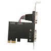 2 Port PCI Express RS232 DB9 Serial Port Card PCIe