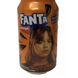 Fanta NEW LIMITED EDITION BEETLEJUICE MOVIE JENNA ORTEGA ORANGE FANTA SODA CAN 12 FLOZ