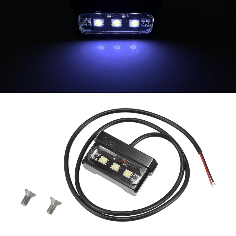 Motoforti Motorcycle License Plate Tail Rear Light Bracket Titanium Tone