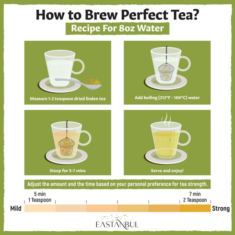 Eastanbul Linden Tea, 1.23oz, Linden Flower Loose Leaf Tea, AKA