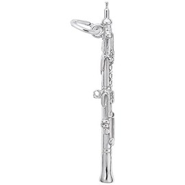 Oboe Charm in Sterling Silver, Charms for Bracelets and Necklaces