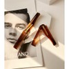 Men's Handmade Folding Pocket Comb, 6.69-Inch Amber Finish, Fine Tooth