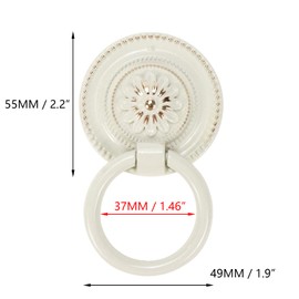 Coshar European Style Drop Ring Pull Handles Knobs for Cabinet Dresser Drawer,Pack of 6, 2.2-Inch Diameter