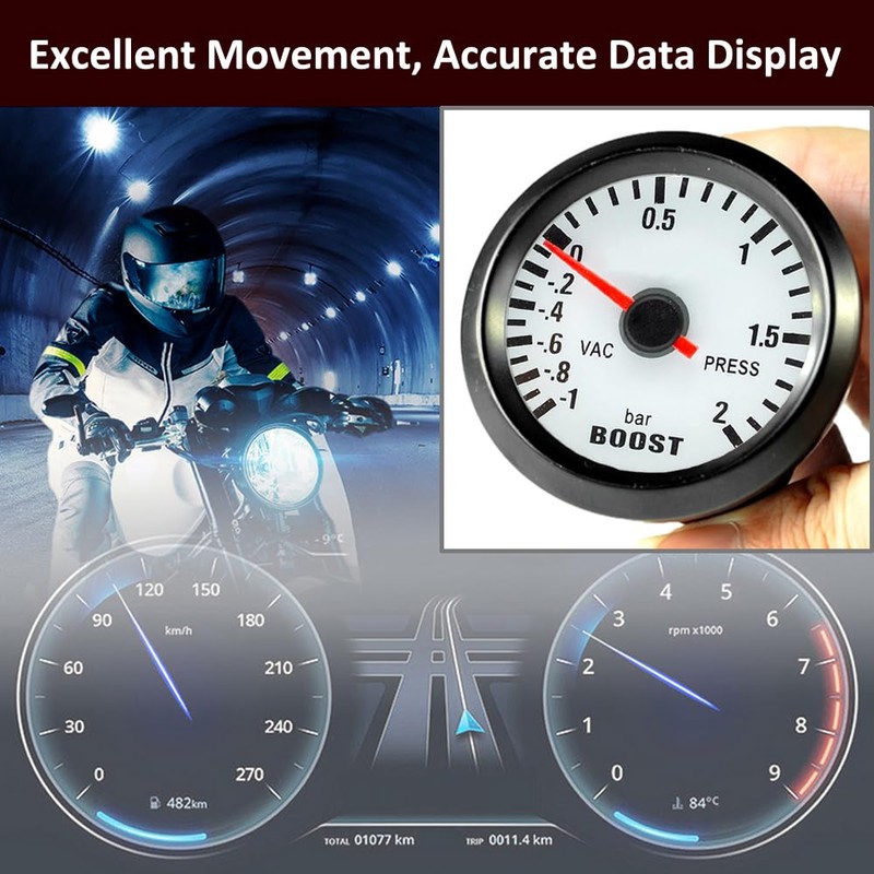 ETOPARS Universal Car Boost Gauge 2 Inch 52 mm Car