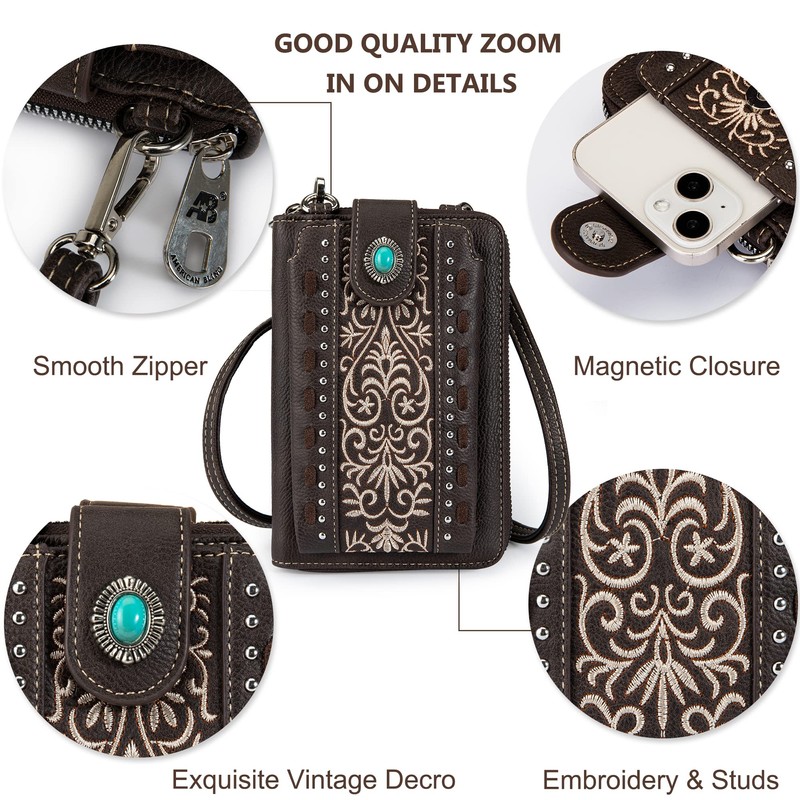 Montana West Crossbody Cell Phone Purse For Women Western Style