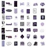 Lydosoco Cool Black Purple Stickers Pack 60Pcs Trendy Aesthetic Stickers