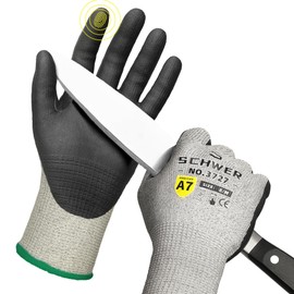 High Level Cut Resistant Work Gloves for High Risk Work, ANSI A7 Cutting Gloves with Reinforced Thumb, Used for WoodWorking, Construction, Non Slip, Durable, Breathable & Cool, M, 1 pair, PR3727
